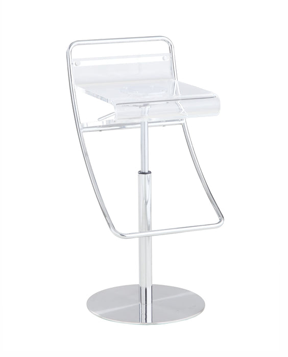 Chintaly 4080-AS Acrylic Pneumatic Adjustable-height Stool