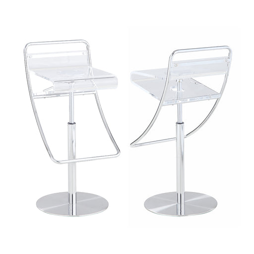Chintaly 4080-AS Acrylic Pneumatic Adjustable-height Stool