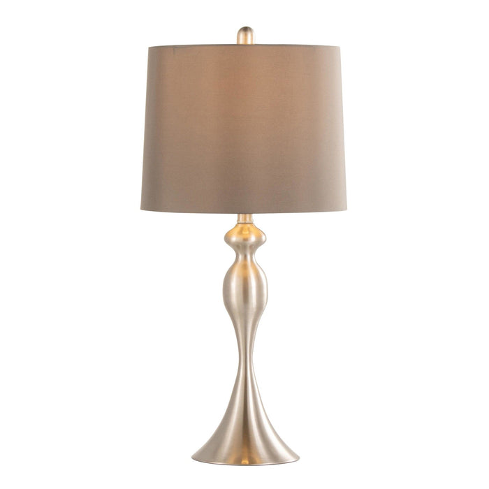 Ashland - 27" Metal Table Lamp (Set of 2) - Pearl Silver And Taupe