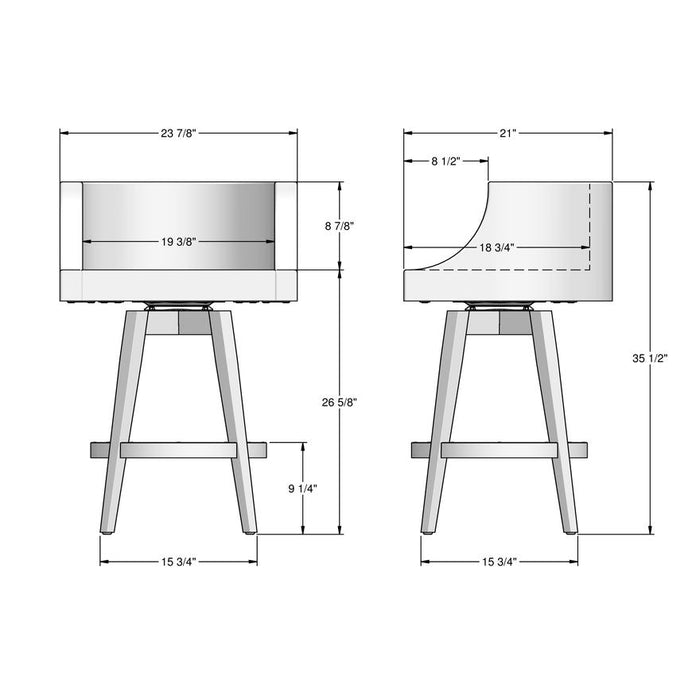 Amisco Wayne Swivel Stool 41257-26 Counter Height
