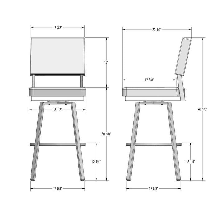 Amisco Mathilde Swivel Stool 41340-30 Bar Height