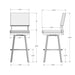 Amisco Mathilde Swivel Stool 41340-30 Bar Height