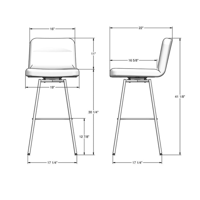 Amisco Niles Swivel Stool 41351-30 Bar Height
