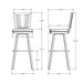 Amisco Madison Swivel Stool 41406-34 Spectator Height