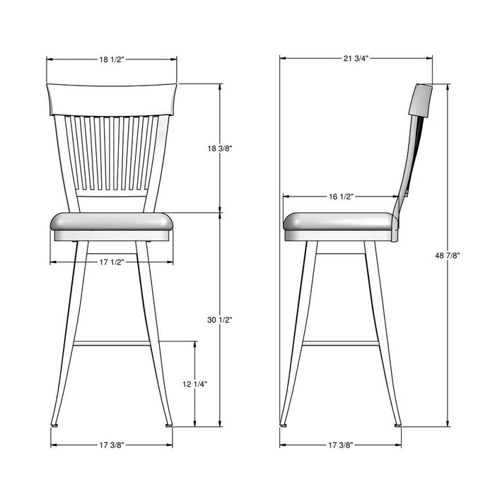 Amisco Annabelle Swivel Stool 41419-30 Bar Height