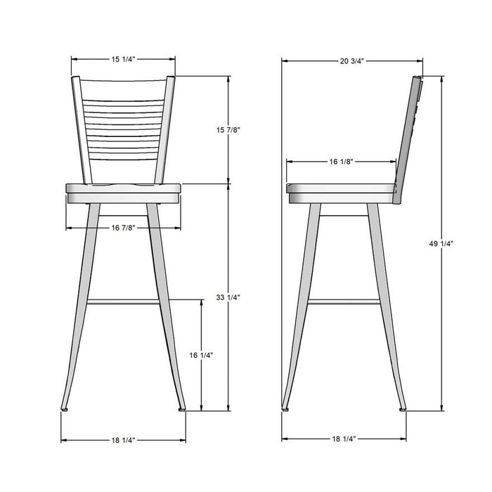Amisco Edwin Swivel Stool 41498-34B Spectator Height
