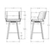 Amisco Easton Swivel Stool 41535-26 Counter Height