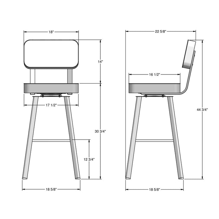 Amisco Brixton Swivel Stool 41536-30 Bar Height