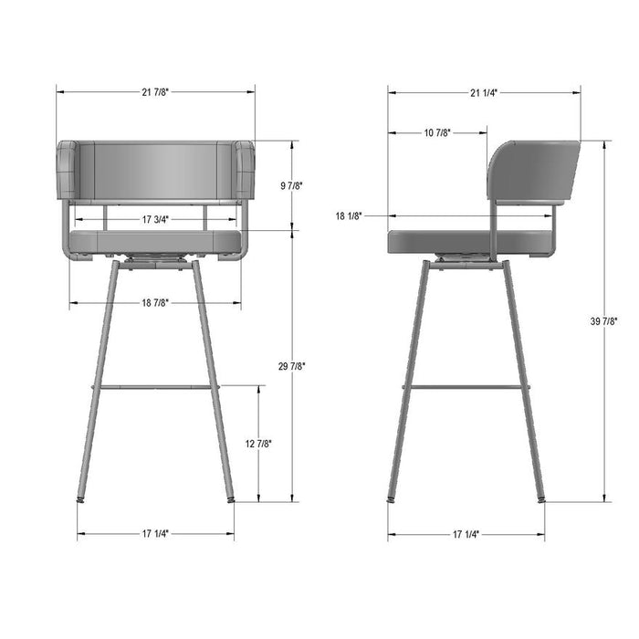 Amisco Enya Swivel Stool 41562-30 Bar Height