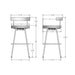 Amisco Costa Swivel Stool 41563-30 Bar Height