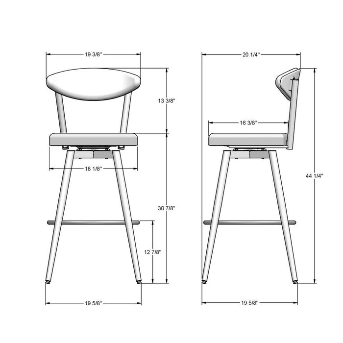 Amisco Wilbur Swivel Stool 41570-30 Bar Height
