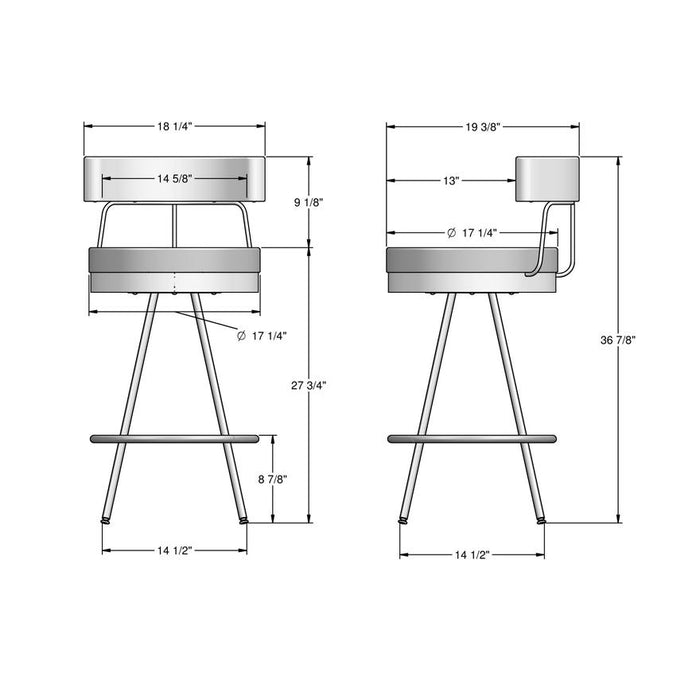 Amisco Umbria Swivel Stool 41581-26 Counter Height