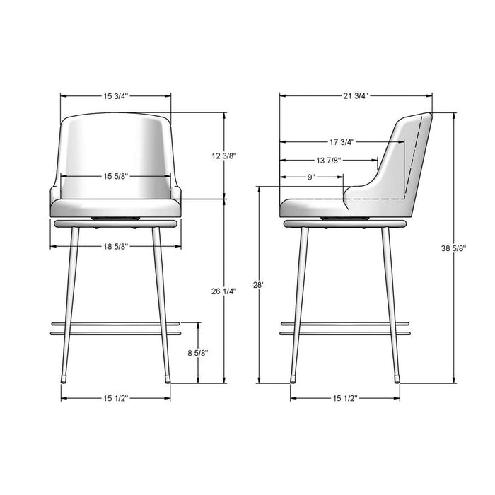 Amisco Glenn Swivel Stool 41597-26 Counter Height
