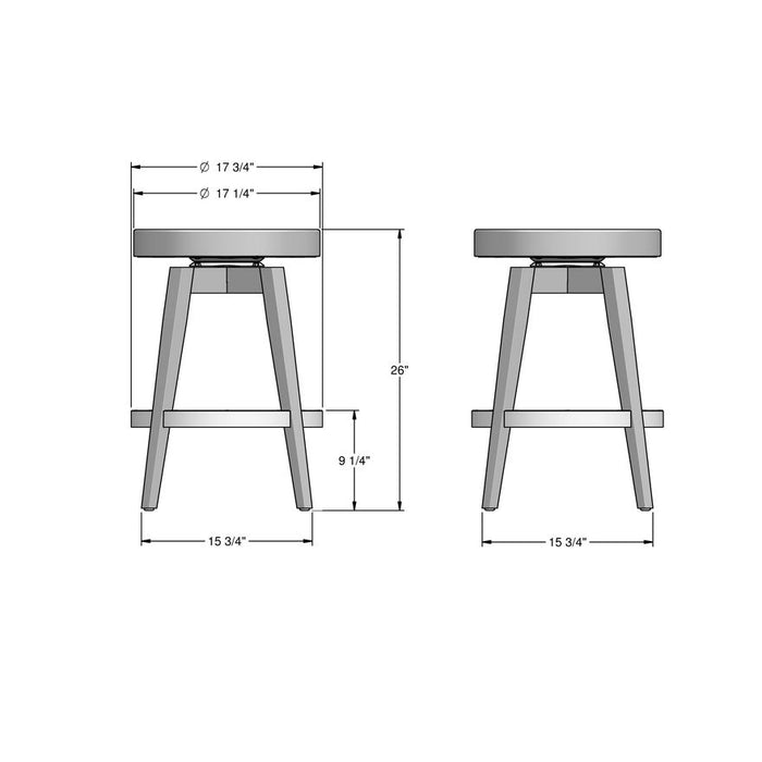 Amisco Anton Swivel Stool 42231-26 Counter Height