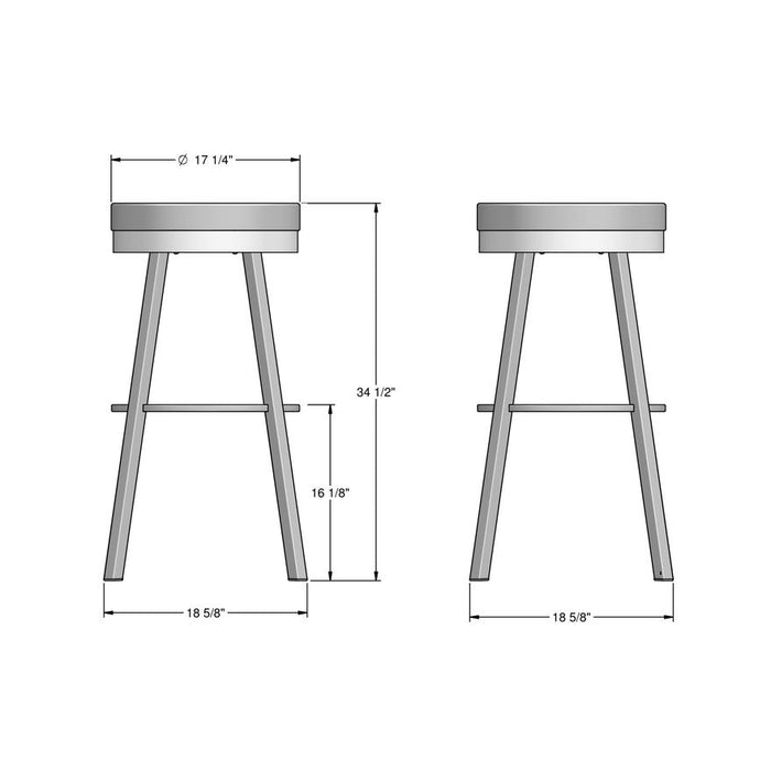 Amisco Rudy Swivel Stool 42442-34 Spectator Height