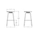Amisco Button Swivel Stool 42460-26B Counter Height