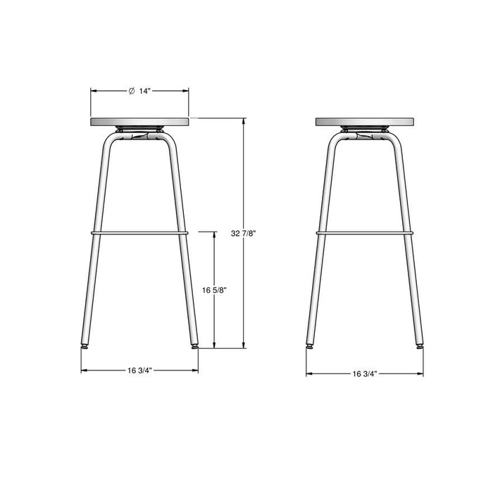 Amisco Button Swivel Stool 42460-34B Spectator Height