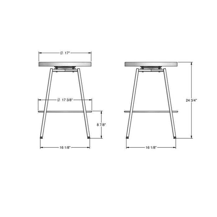 Amisco Costa Swivel Stool 42463-26B Counter Height