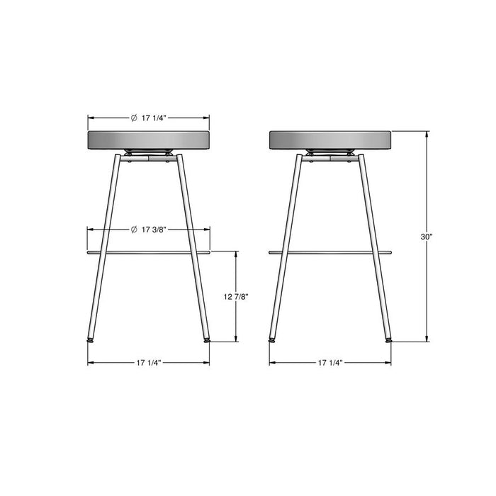 Amisco Costa Swivel Stool 42463-30 Bar Height