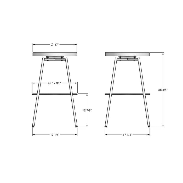 Amisco Costa Swivel Stool 42463-30B Bar Height