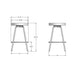 Amisco Hans Swivel Stool 42504-26 Counter Height