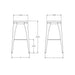 Amisco Upright Non Swivel Stool 42564-30B Bar Height