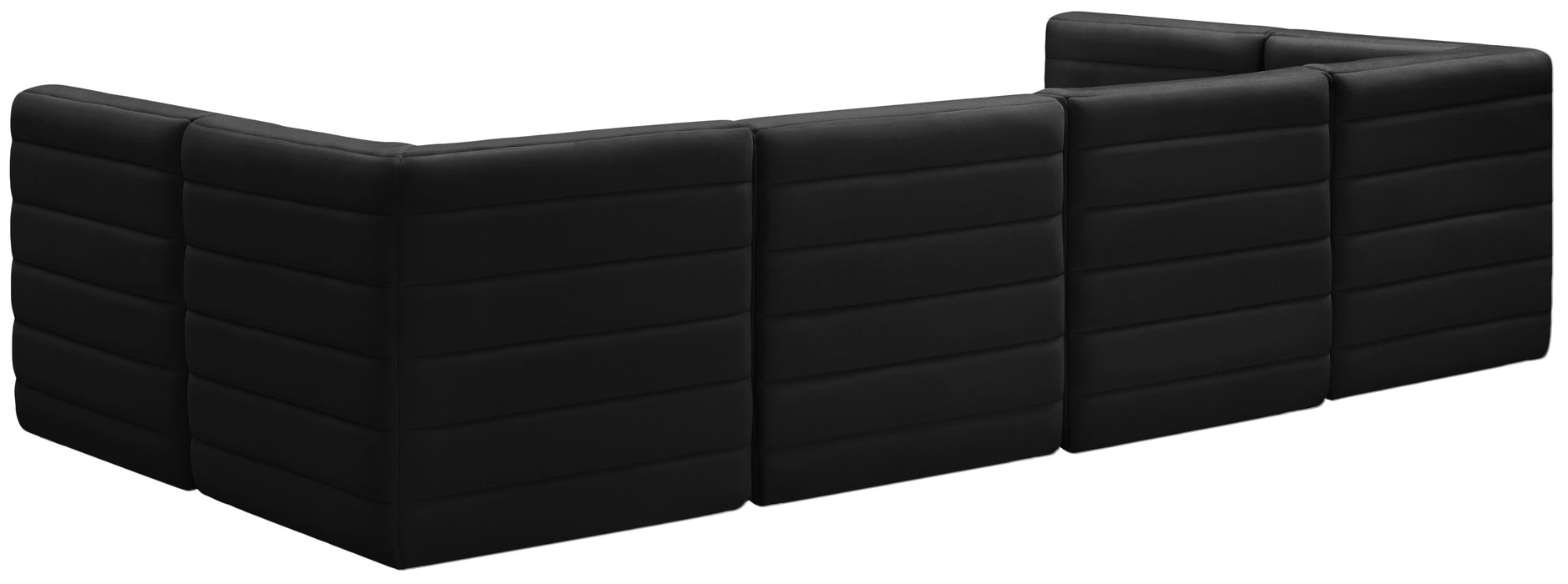 Quincy - Modular Sectional 6 Piece - Black - Fabric