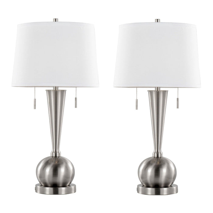 Jules - 30" Metal Table Lamp With USB (Set of 2) - White