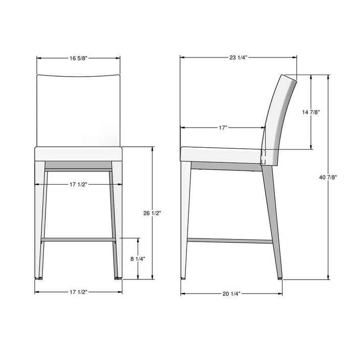Amisco Pablo Non Swivel Stool 45304-26 Counter Height