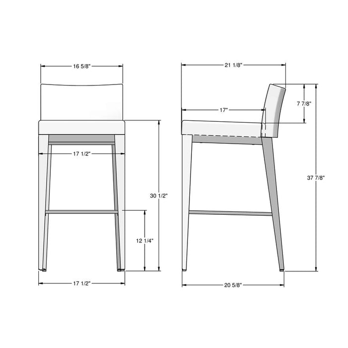 Amisco Ethan Non Swivel Stool 45308-30 Bar Height