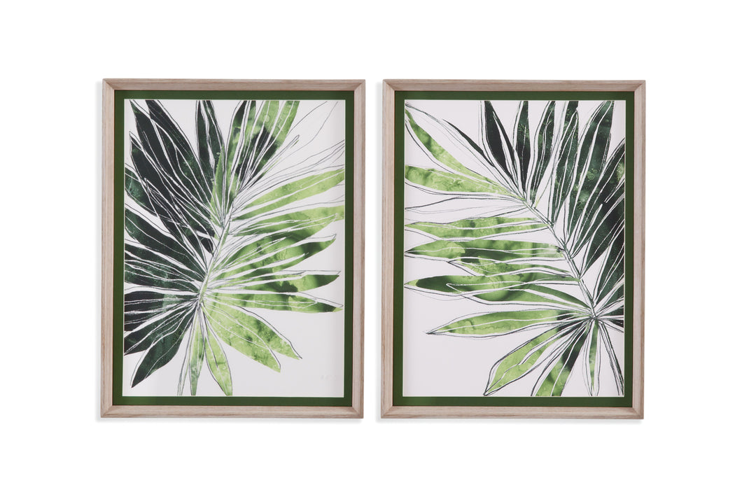 Expressiv Palm II - Framed Print - Green
