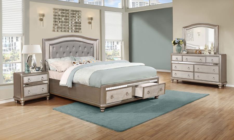 Bling Game - Upholstered Storage Bed Bedroom Set