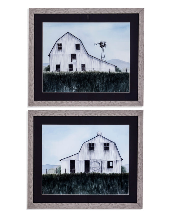 Bygone Barn I - Framed Print - Light Blue
