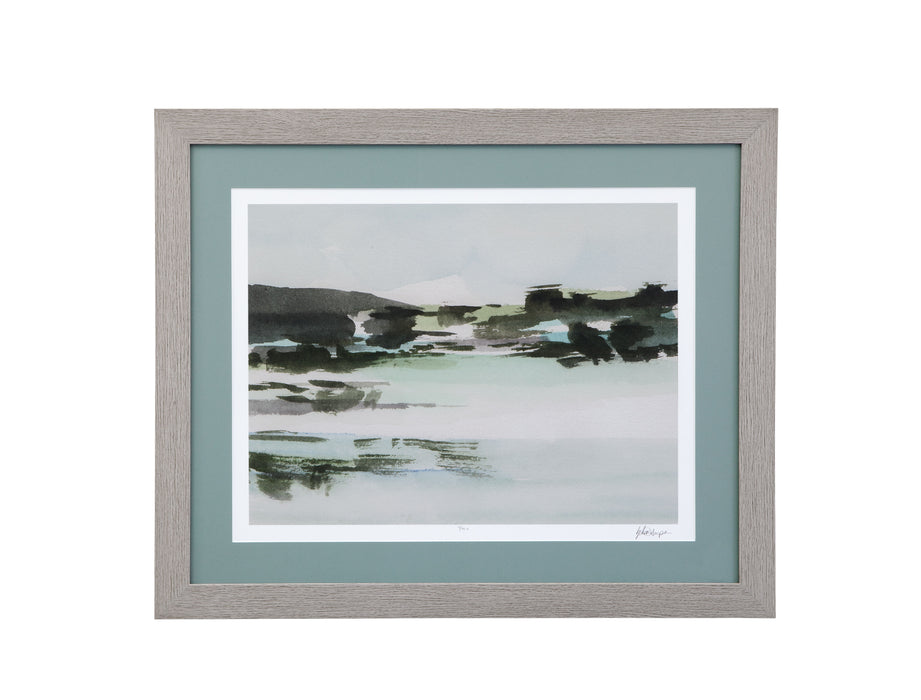 Turquoise Marsh II - Framed Print - Green