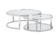 Chintaly 5509 Contemporary 2-In-1 Nesting Cocktail Table Set