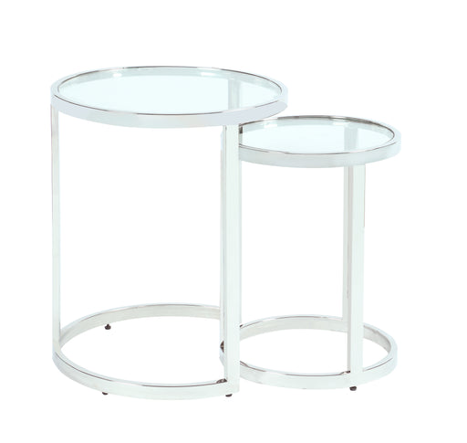 Chintaly 5509 Contemporary 2-In-1 Nesting Lamp Table Set