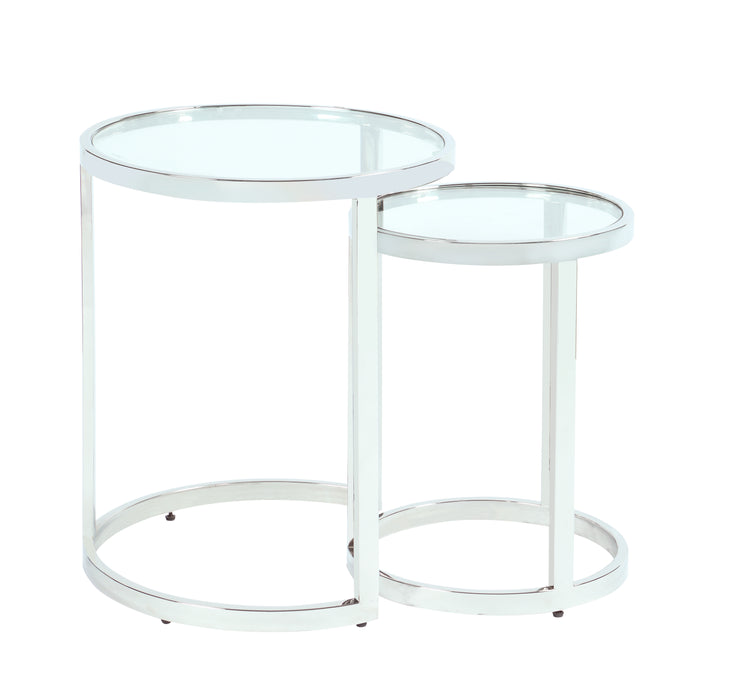 Chintaly 5509 Contemporary 2-In-1 Nesting Lamp Table Set