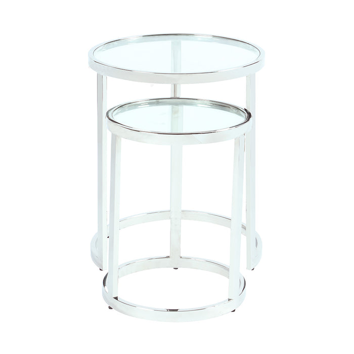Chintaly 5509 Contemporary 2-In-1 Nesting Lamp Table Set