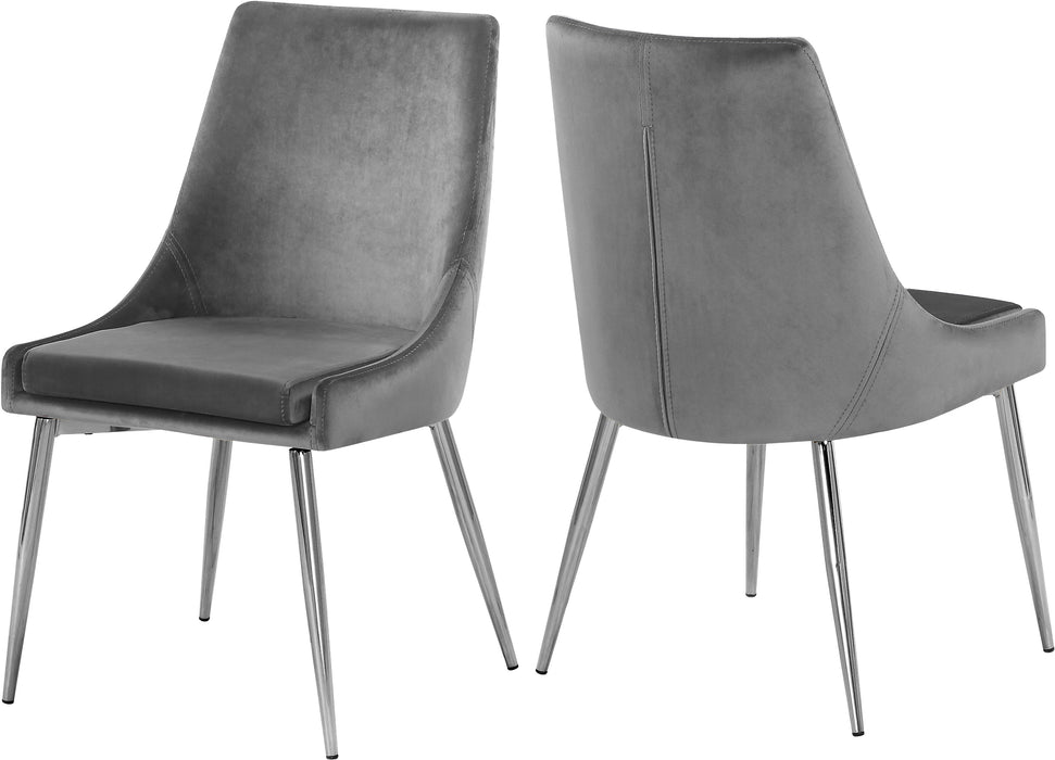 Karina - Dining Chair with Chrome Legs (Set of 2)