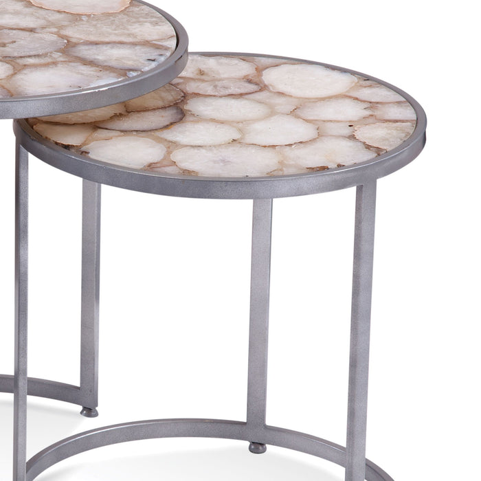 Delia - Bunching Accent Nesting Tables - Silver