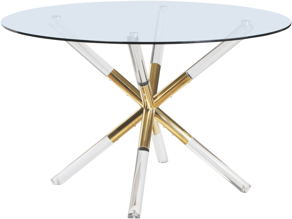 Mercury - Dining Table - Pearl Silver - Glass