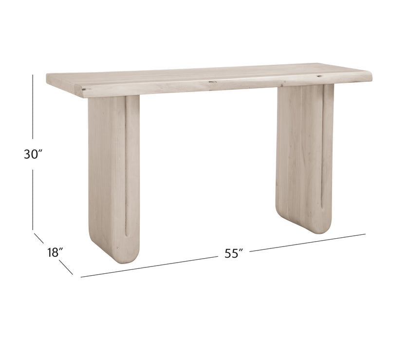 Nadia - Wood Console Table - White