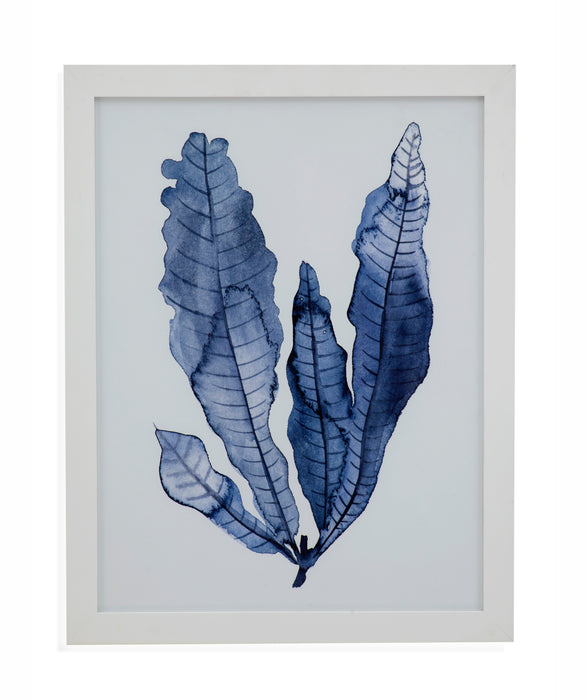 Seaweed Under Water IV - Framed Print - Blue
