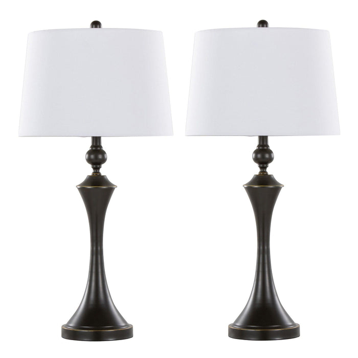 Flint - 30.75" Metal Table Lamp With USB (Set of 2) - White