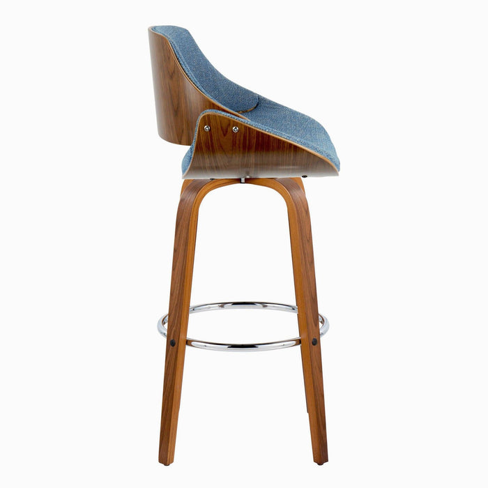 Fabrizzi - 30" Fixed-height Barstool (Set of 2) - Blue