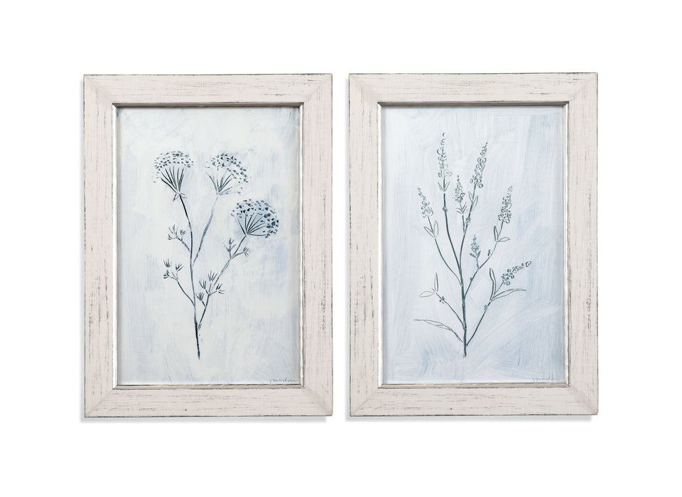 Milkweeds I - Framed Print - Light Blue