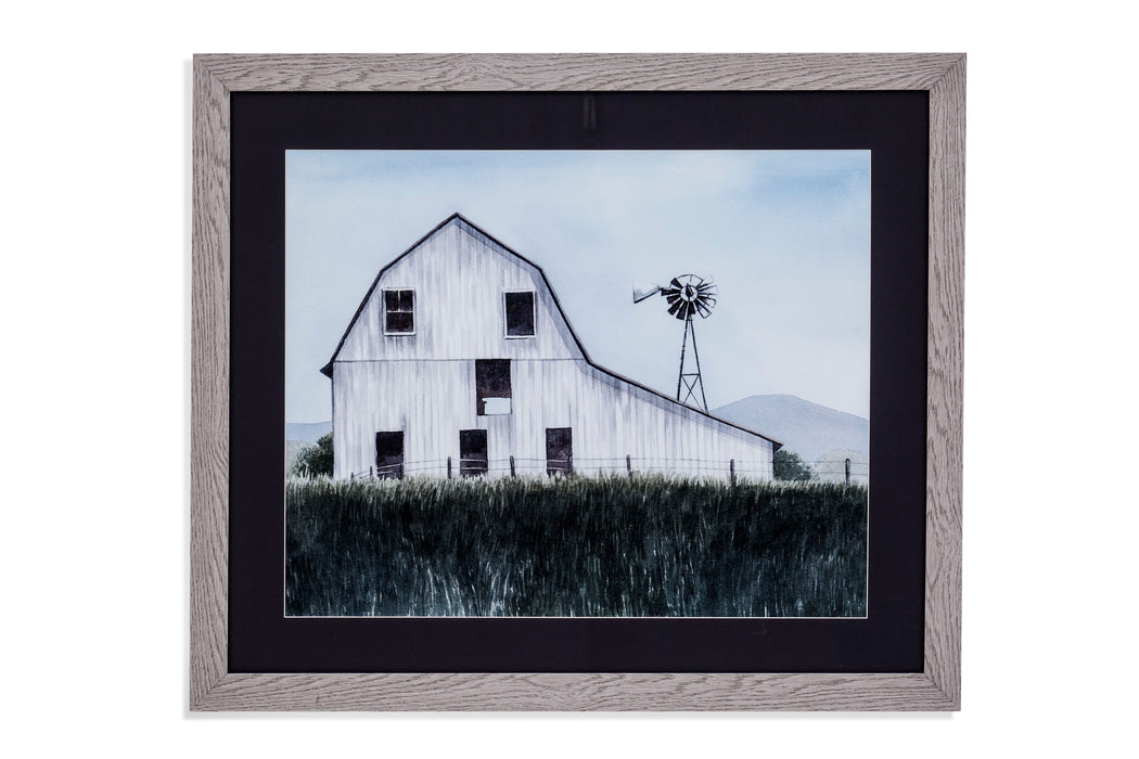 Bygone Barn I - Framed Print - Light Blue