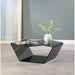 Chintaly 6644 Contemporary Tinted Bent Glass Cocktail Table