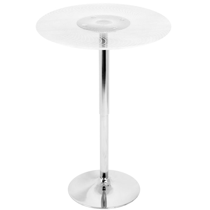 Spyra - Light Up Adjustable Bar Table - Clear