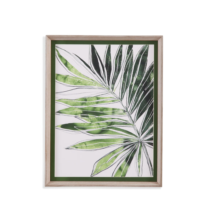 Expressiv Palm II - Framed Print - Green